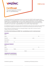 VMZINC Terugnamecertificaat